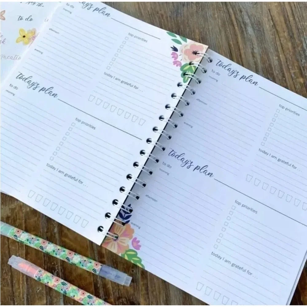 Steel Mill & Co. To Do Planner Floral Ring Binding New